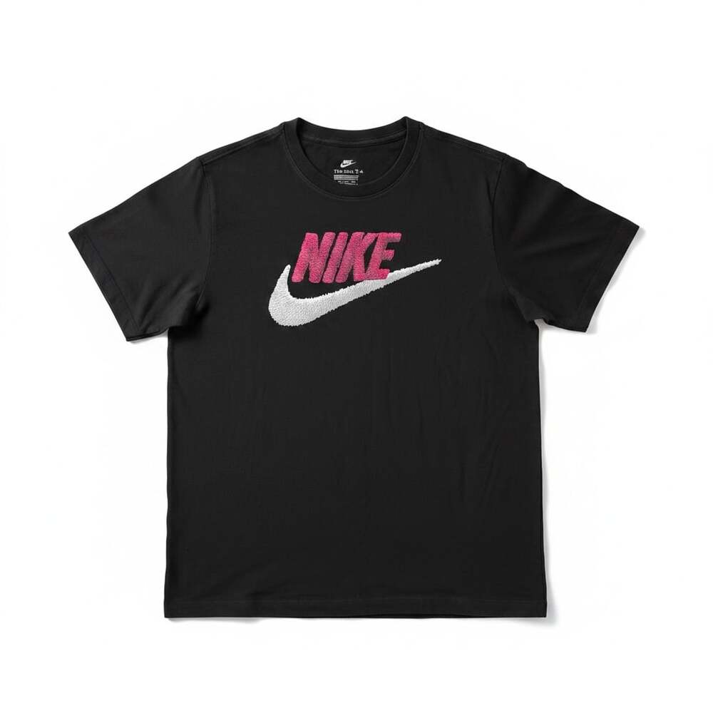 Nike Sportswear Chenille Logo Graphic T-Shirt Black Size L